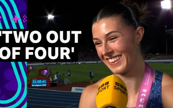 Amy Hunt conquista segundo ouro nos 200m e mira revezamento