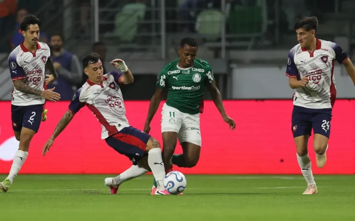 Palmeiras empata 1 a 1 com Cerro Porteño e perde vantagem