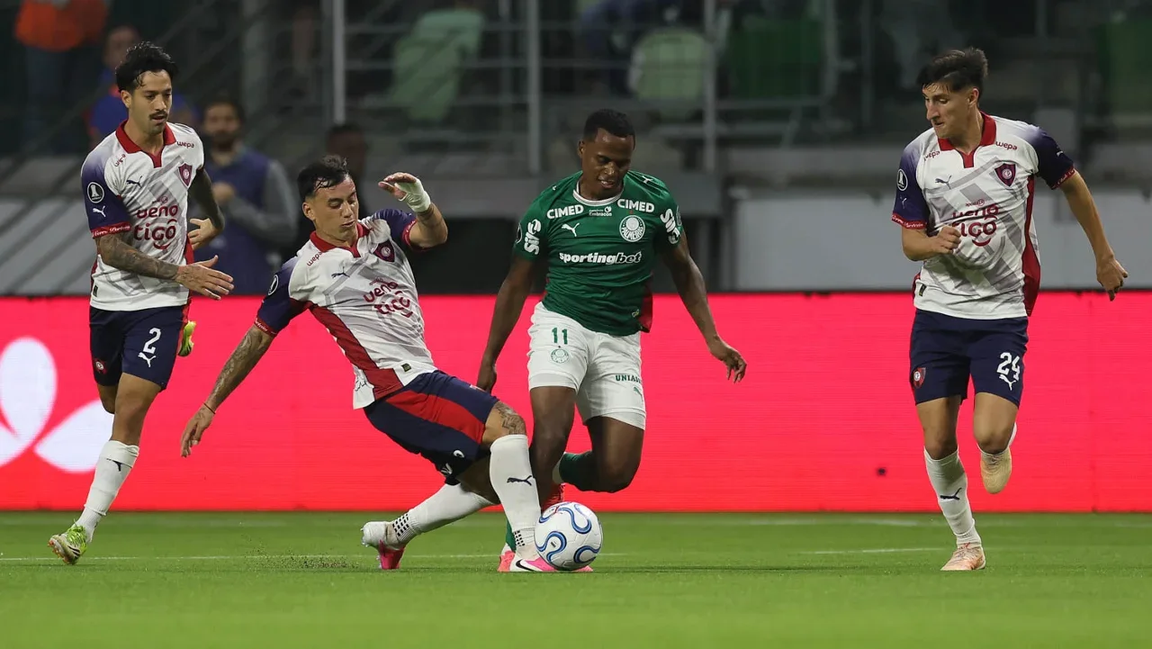 Palmeiras empata 1 a 1 com Cerro Porteño e perde vantagem